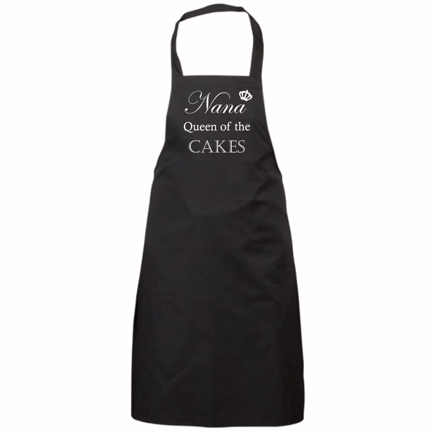 60 Second Makeover Nana Queen Of The Cakes Black Cotton Apron – 2