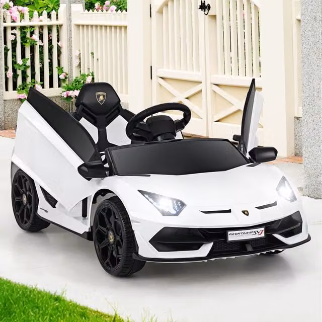 Costway Lamborghini Kids Electric Ride on Car with Remote Control, White