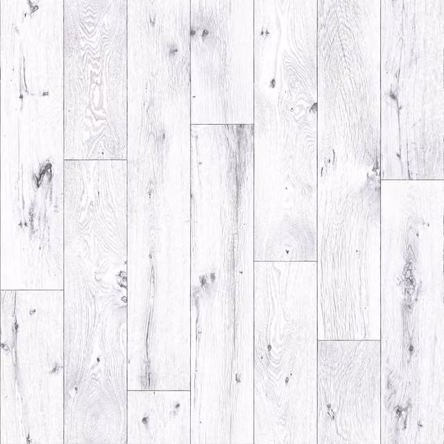 Sirius White Wood Effect Textile Backed Vinyl Flooring Sheet, W: 200 cm, L: 700 cm, Thickness: 0.26 cm