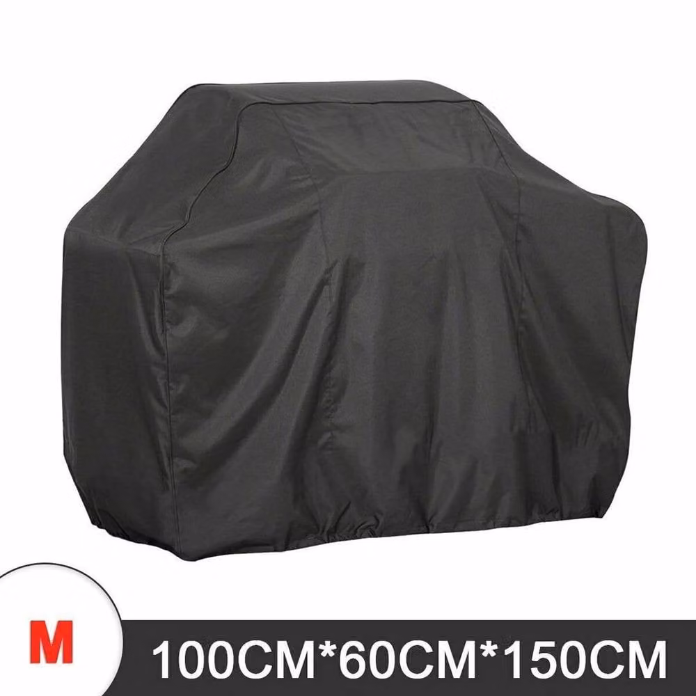 KORVIXA Heavy Duty Black Polyester Gas Grill BBQ Cover, W/D/H: 100 x 60 x 150 cm – 2