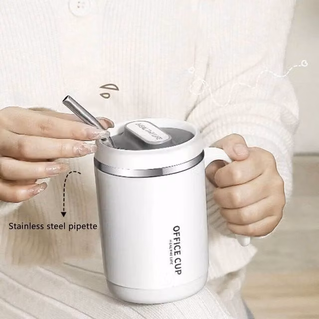 SPETLEK White Insulated Stainless Steel Thermal Coffee Travel Mug, 500ml