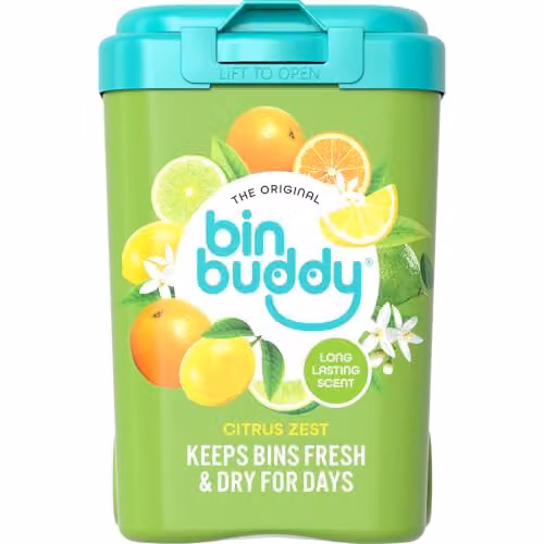 Bin Buddy Bin Freshener Deodoriser Powder Citrus Zest 450g – 1
