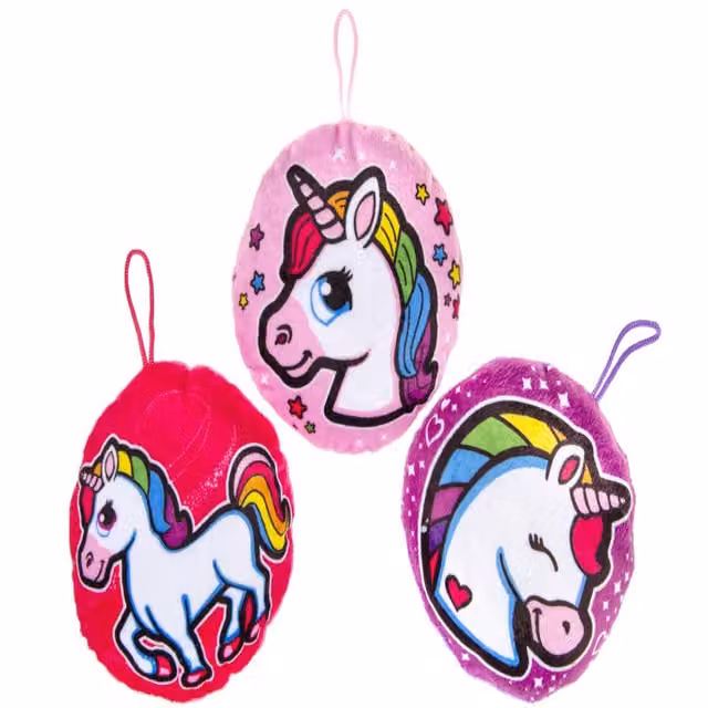 LG-Imports Single Plush Unicorn Soft Toy in White and Multicolour, 13cm