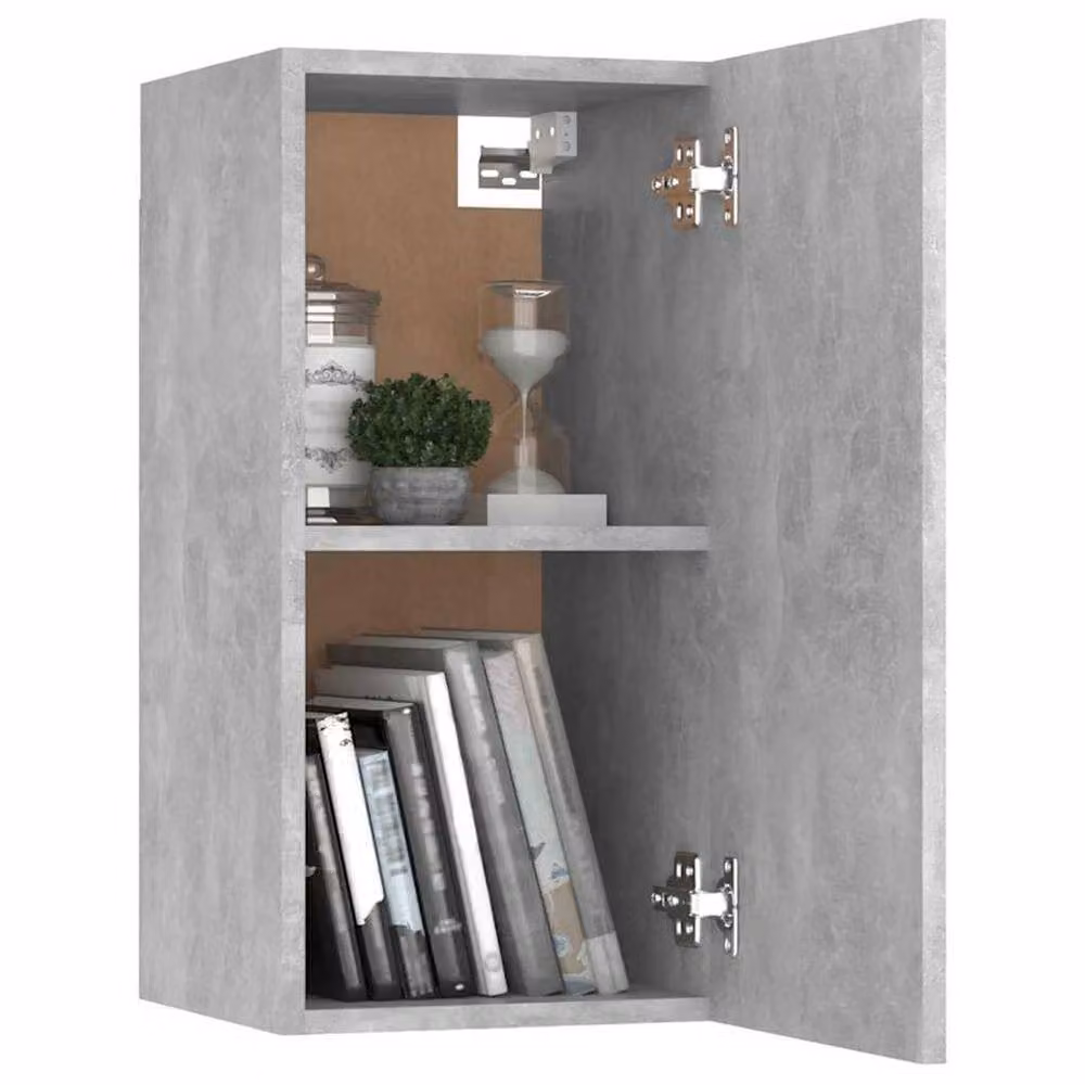 Berkfield Home Modern Wall Mounted TV Cabinet in Concrete Grey, W/D/H: 60 x 30.5 x 30 cm – 3
