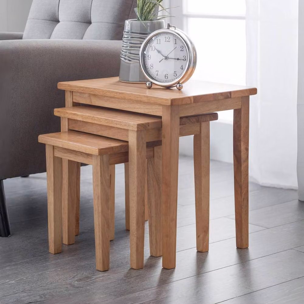 Cheshire Inverlochy Nest Of Tables in Light Oak – 2
