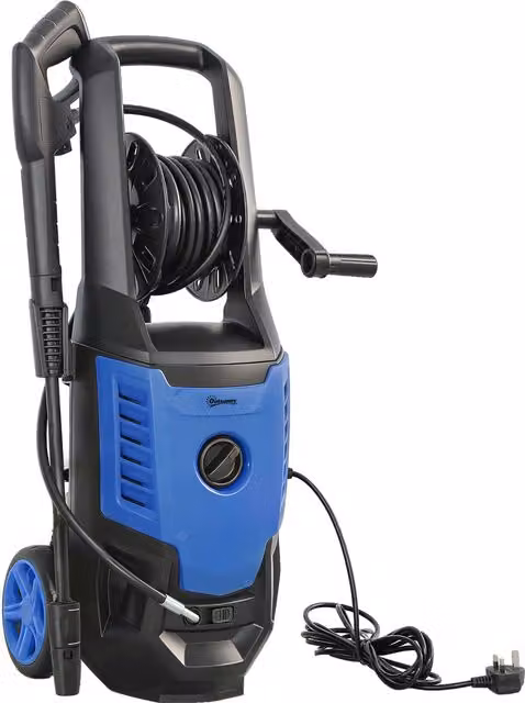 Outsunny 2200W High Pressure Washer, 170 Bar Pressure Washer with Adjustable Nozzle and 6M Hose, Blue, W/D/H: 32 x 32 x 80 cm