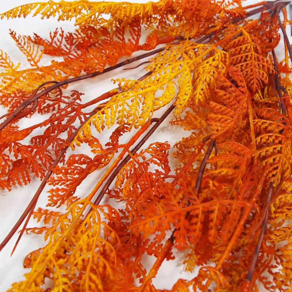 Botanik Artificial Hanging Maidenhair Fern Plant in Autumn Orange, 6 x 100 cm – 4
