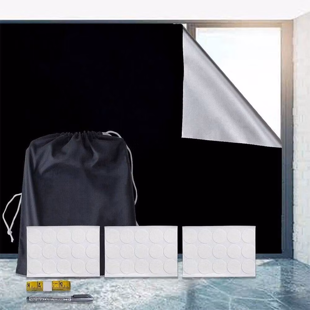 NESTLUNE Blackout Window Blind, Thermal Insulated and UV Resistant, Black – 5