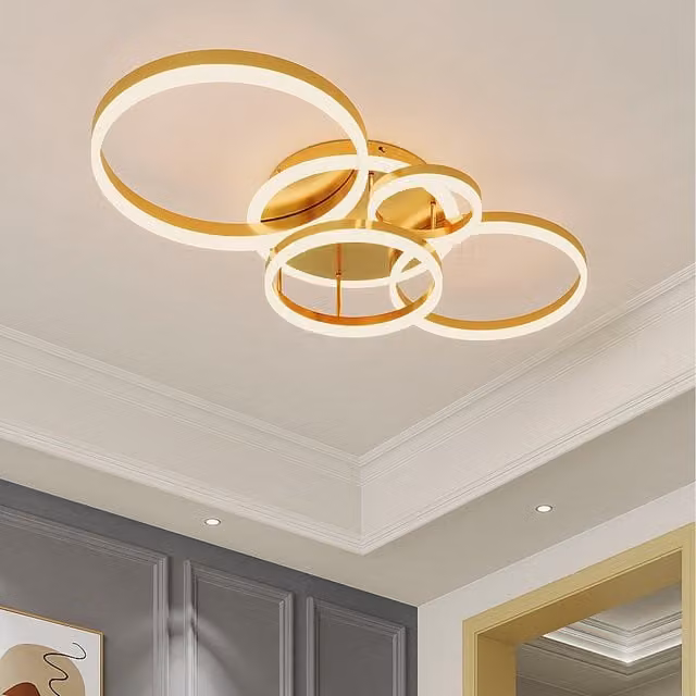 Komore Classic Gold Ring LED Ceiling Light in Gold/Brass, 79W
