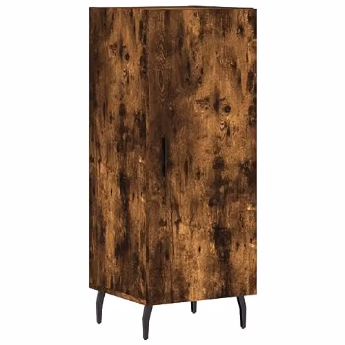 vidaXL Modern Highboard in Smoked Oak, Brown Engineered Wood, W/D/H: 34.5 x 33.18 x 180 cm – 3