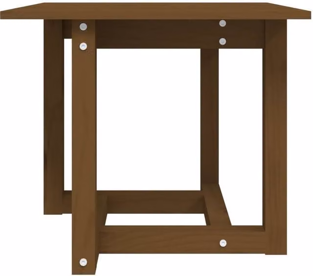 Berkfield Home Beautiful Coffee Table in Honey Brown Solid Pine, W/D/H: 50 x 50 x 45 cm – 1