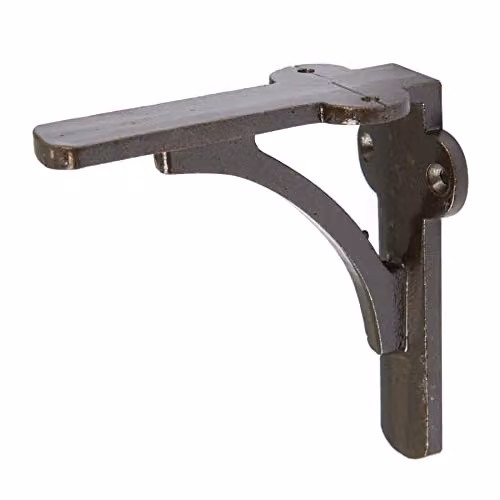 Hammer and Tongs Curved Iron Shelf Bracket, Raw, Pack of 2 – 3