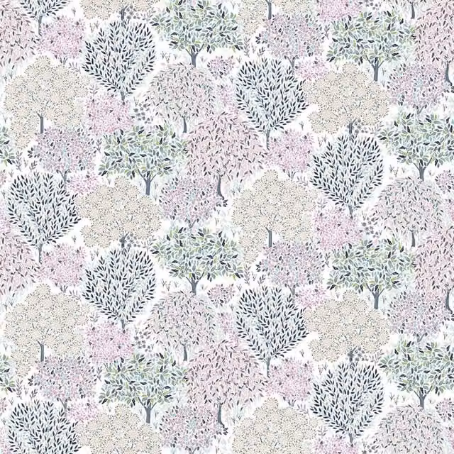 Fibre Naturelle Somerset Floral Cotton Fabric in Purple, Pink and Multicolour