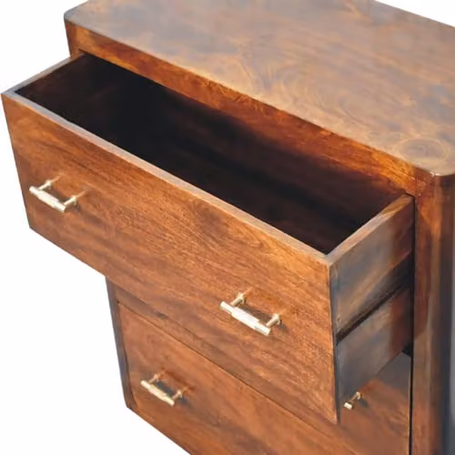 Adorable Lifestyle Luca Mid-Century Mango Wood Chest of Drawers in Brown and Gold – 4