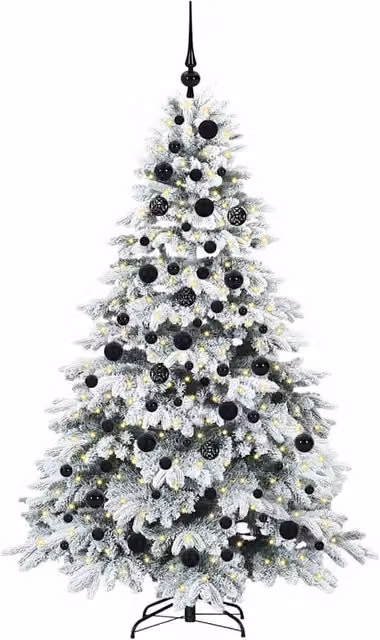 Berkfield Home Beautiful Artificial Green Christmas Tree with 300 Warm White LEDs, Height: 180 cm