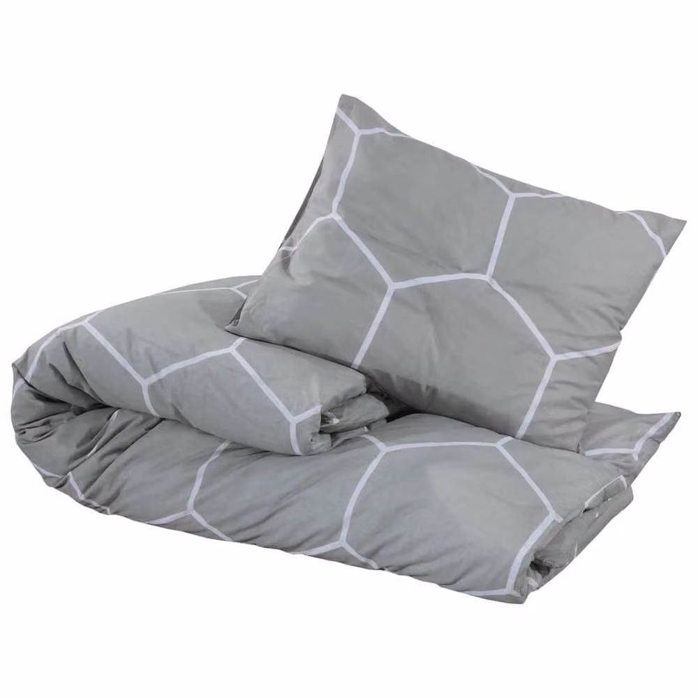 Berkfield Home Grey Cotton Duvet Cover and Pillowcase Set, 200 x 200 cm – 2