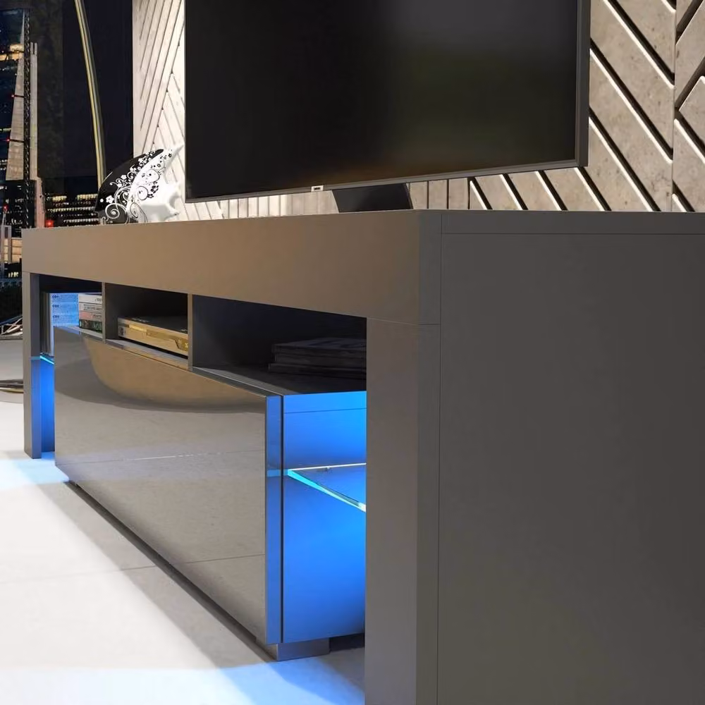 PAWNORA Modern Grey Matt TV Unit Cabinet – 4