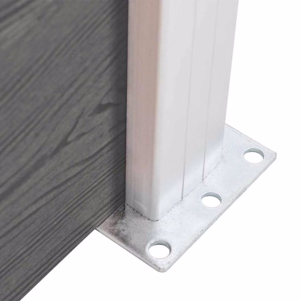 Berkfield Home WPC Fence Panel Grey H 175 cm x W 146 cm – 3