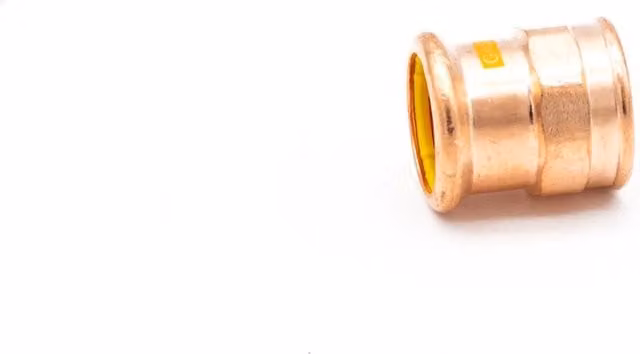PrimaPress Pressfit Gas 28x3/4" FI Coupler for Gas and Water, 28mm Copper, Grey, MPN 30076355