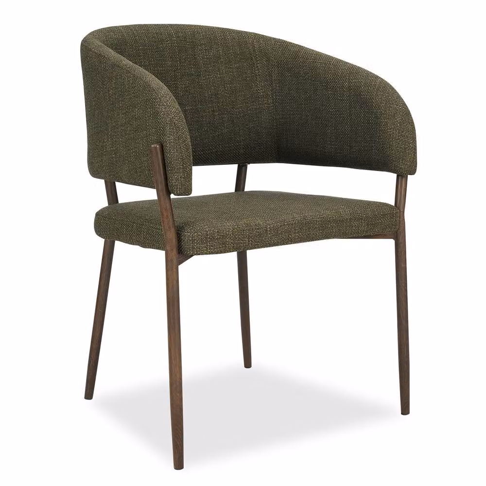VonHaus Oxford Upholstered Dining Chairs in Green, Set of 2 – 8