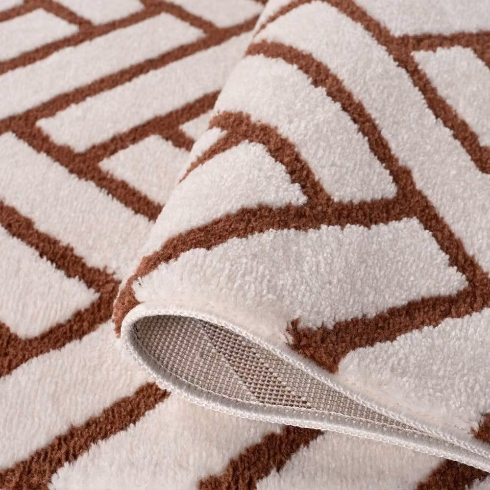 THE RUGS Loft Herringbone Soft Pile Area Rug in Terracotta, W: 80 cm, L: 150 cm – 5