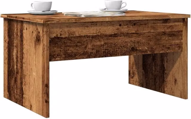 Berkfield Home Modern Rectangular Coffee Table with Lift Mechanism in Brown Composite Wood, W: 80 cm, D: 50.5 cm, H: 41.5 cm – 1
