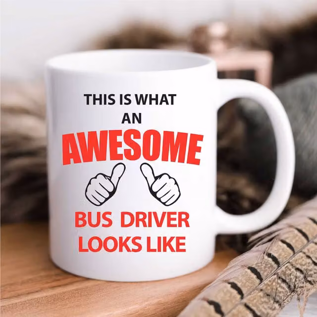 60 Second Makeover Limited This Is What An Awesome Bus Driver Looks Like Ceramic Mug, White, 330 ml