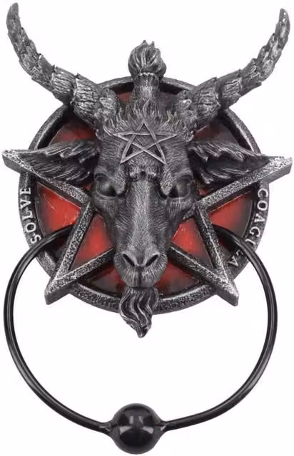 Nemesis Now Baphomet Sabatic Goat Deity Gothic Door Knocker, 20.5 cm