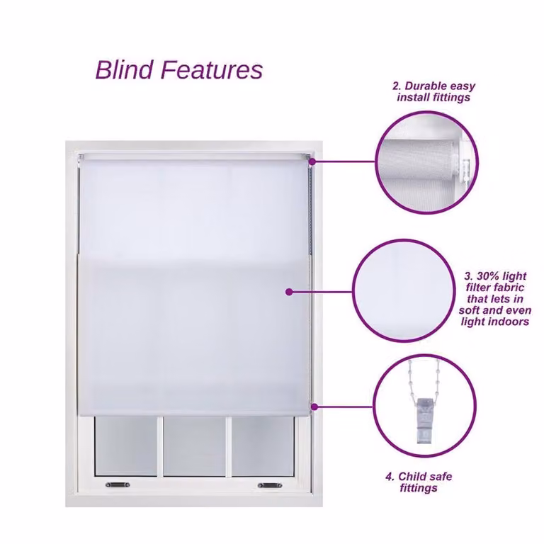 Furnished Black Semi-Transparent Polyester Roller Blinds, Width: 230 cm, Drop: 165 cm