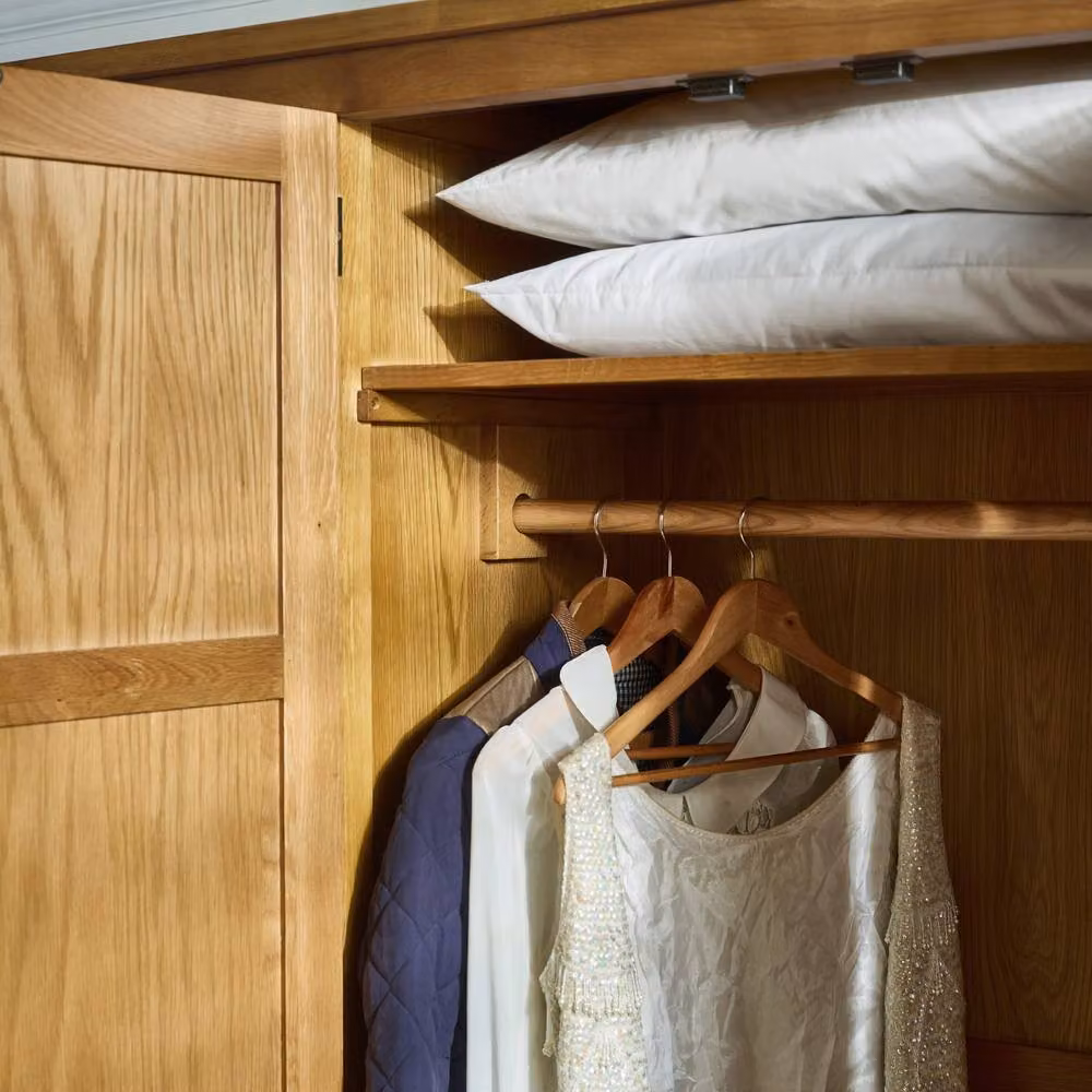 Cheshire Kingsley 3 Door Wardrobe in Waxed Light Oak – 4