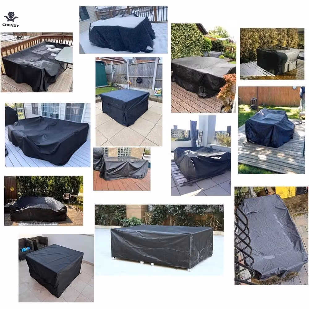 FLAVORA Heavy Duty Waterproof Furniture Cover in Black – 4