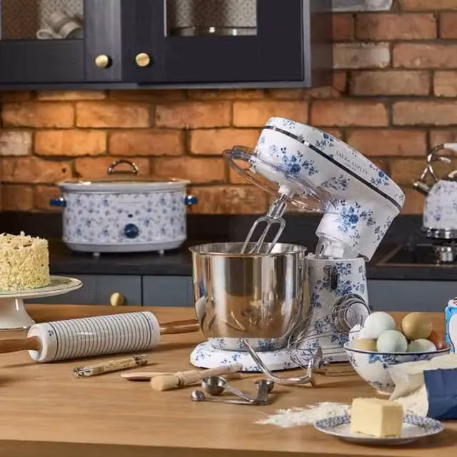 Laura Ashley China Rose Stand Mixer, 4.5L, Blue