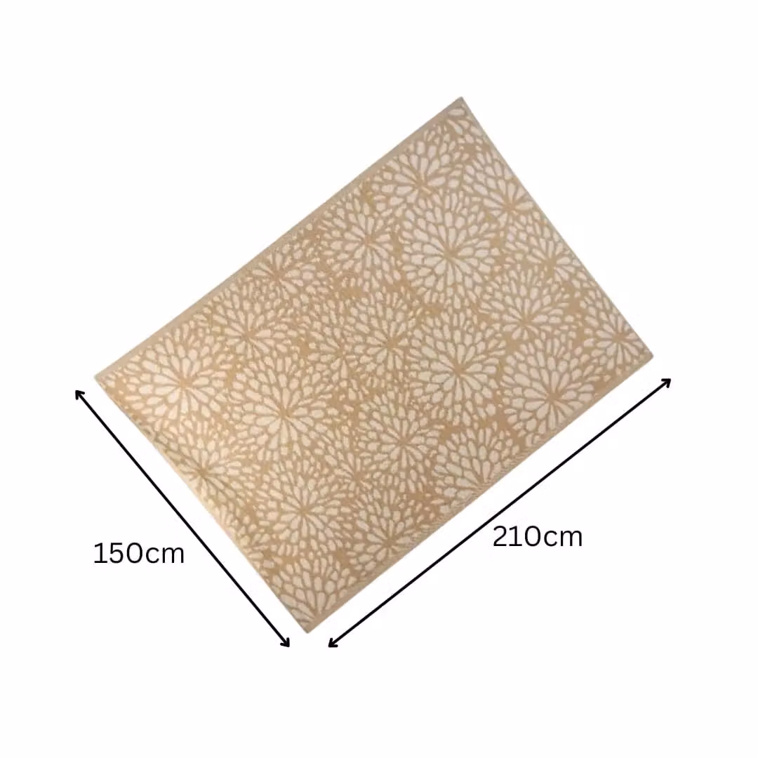 Marco Paul Bloom Mocha Floral Outdoor Garden Rug in Beige, W: 150 cm, L: 210 cm – 2
