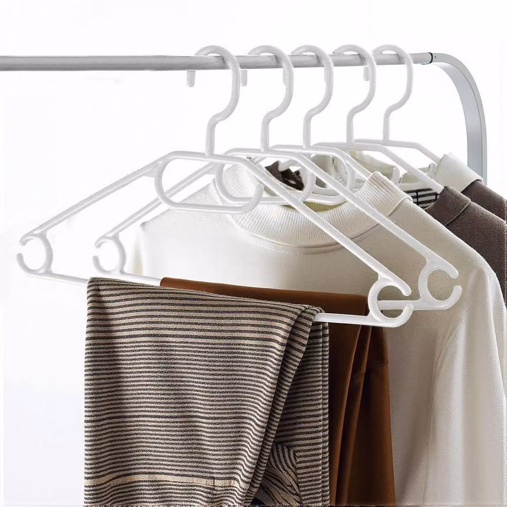 Kelvenix 20 Pack White Non-Slip Plastic Clothes Hangers with Swivel Hook – 4