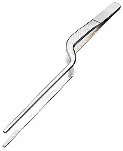 MasterClass Stainless Steel Plating Tongs, Silver