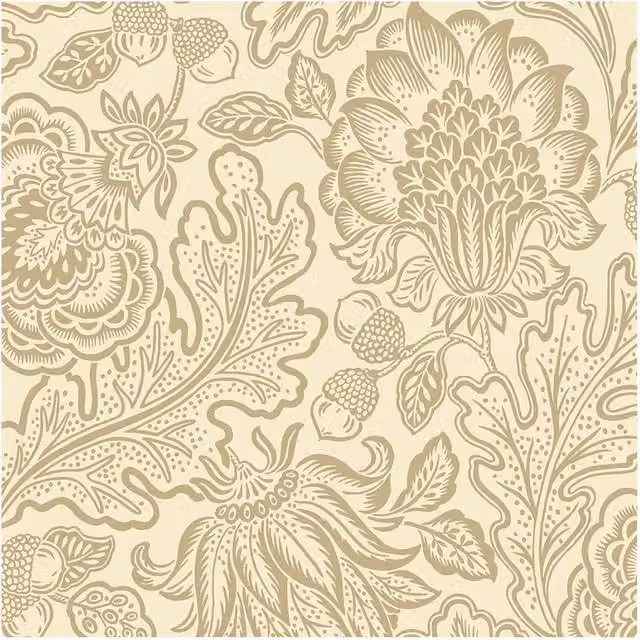 Belgravia Fernhurst Trail Floral Botanical Wallpaper in Beige