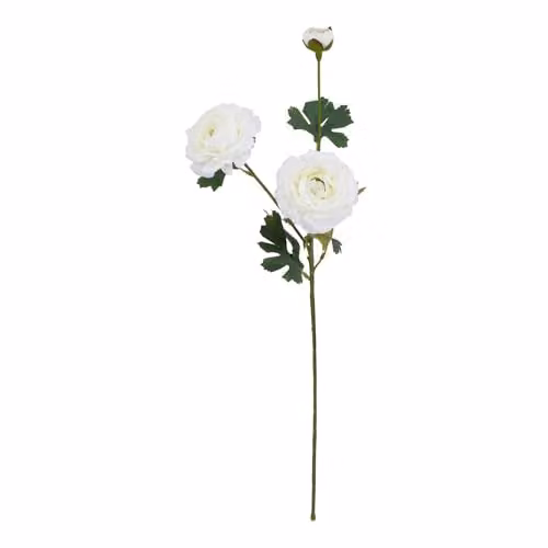 Hill Interiors Ranunculus Artificial Flower, White