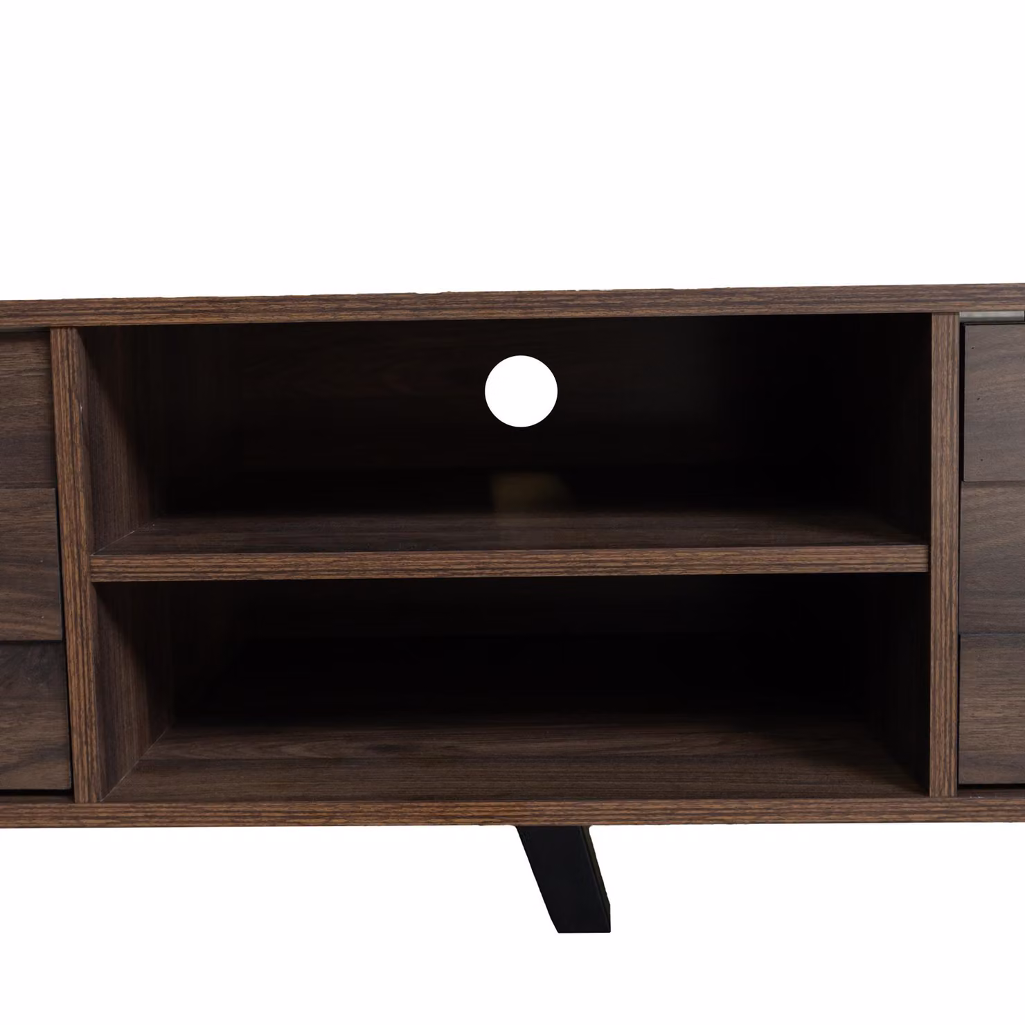 Aosom UK Modern Brown Wood TV Cabinet with 2 Doors and 2 Open Shelves, W/D/H: 160.5 x 35 x 45 cm – 5