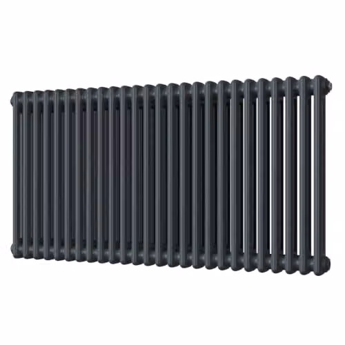 UK Radiators Alpha 2 Column Anthracite Traditional Cast-Iron Style Steel Radiator, W: 1164 mm, H: 600 mm – 2