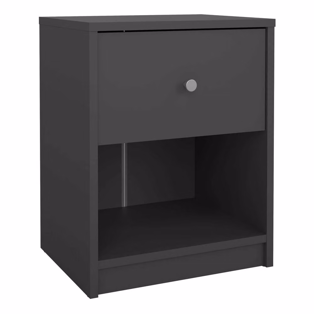 Wyld Haus Kaohsiung Dark Grey Bedside Table with 1 Drawer – 2