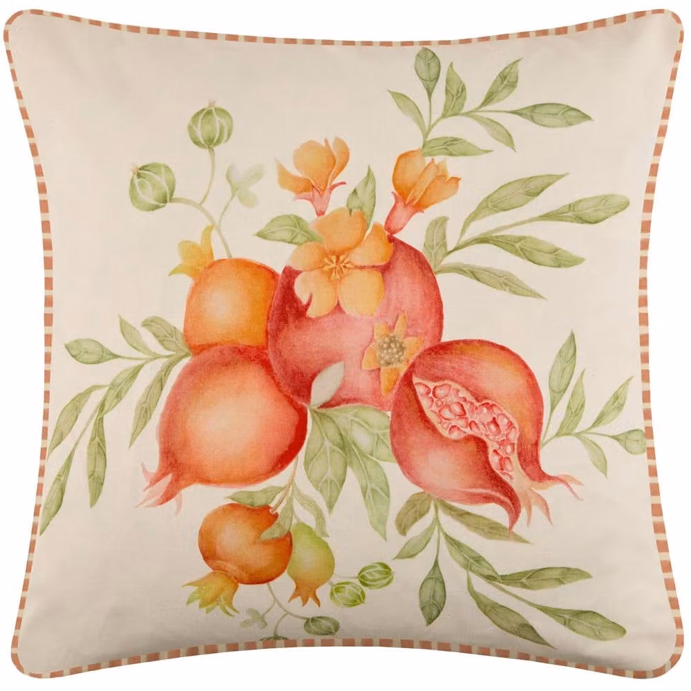 Voyage Maison Pomegranate Grove Outdoor Square Cushion, Red and Multicolour, W/D/H: 43 x 43 x 43 cm – 2