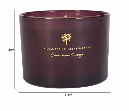 Nicola Spring Cinnamon and Orange Scented Soy Wax Candle, 350g – 7