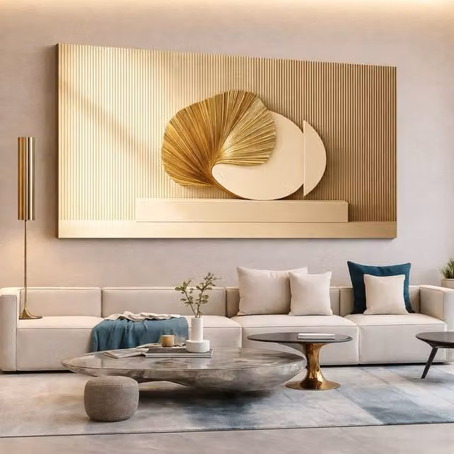 Mafett Gold Abstract Canvas Wall Art Print Minimalist Graphic Design