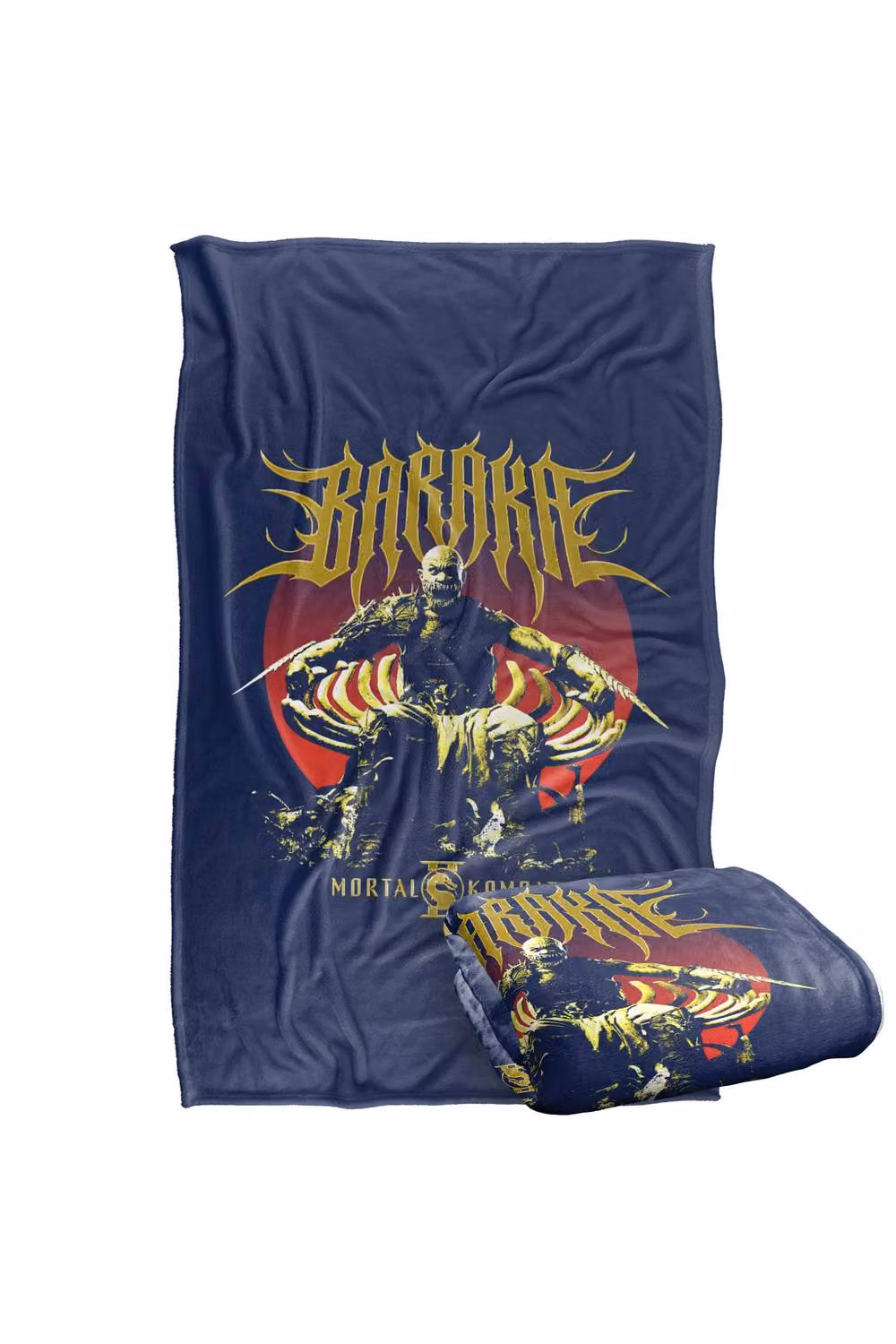 Warner Bros. Mortal Kombat 2 Baraka Throne Silky Touch Super Soft Fluffy Throw Blanket, Blue Multicolour, Large – 2