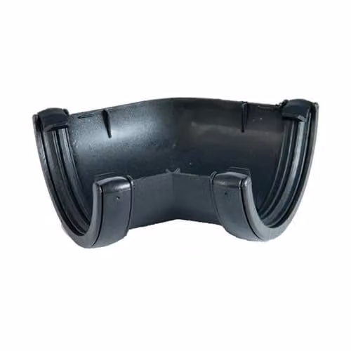 FloPlast Half Round Gutter Angle, 135 Degree, 112mm, Black