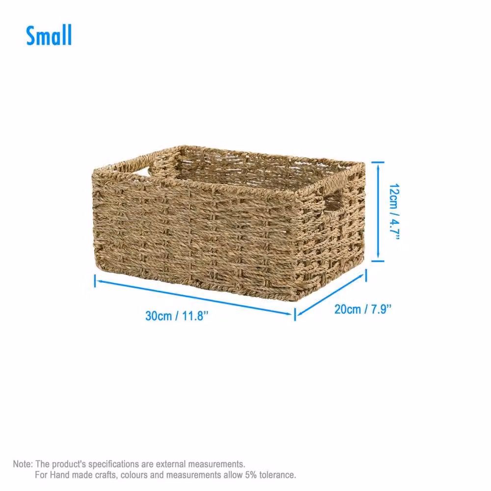 SPETLEK Small Home Organiser Storage Shelf Display with Handles in Beige – 2