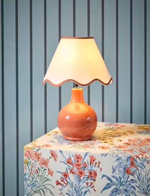 Laura Ashley Bramhope Ceramic Table Lamp in Brown