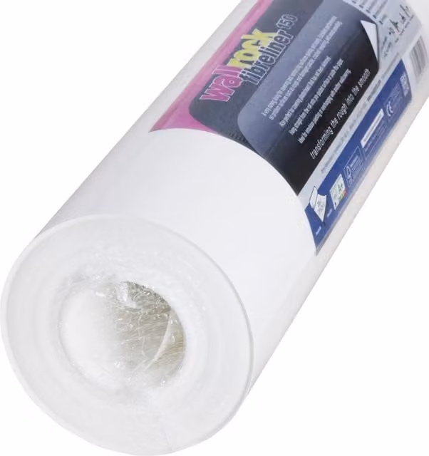 Wallrock Fibreliner Original Paintable Wallcovering, White, W: 100 cm, L: 20 m