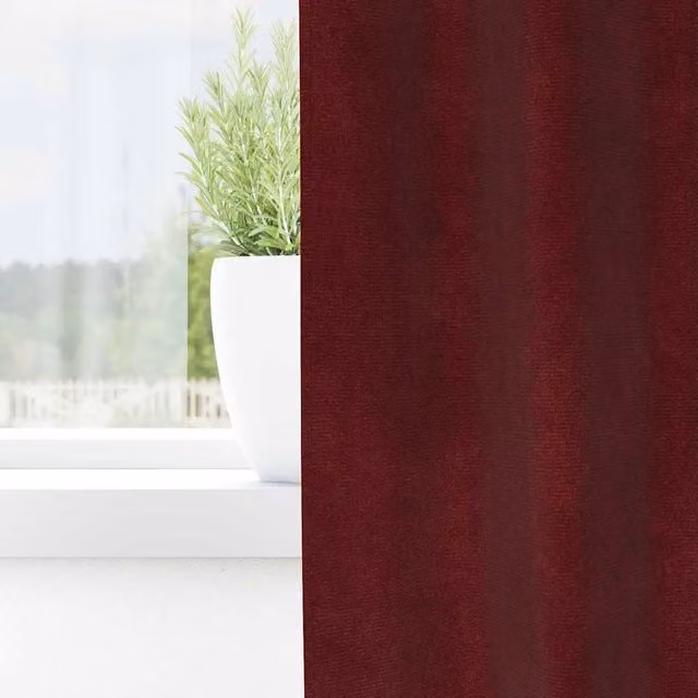 Berkfield Home Modern Blackout Velvet Curtains with Eyelets, 2 Pack, Red