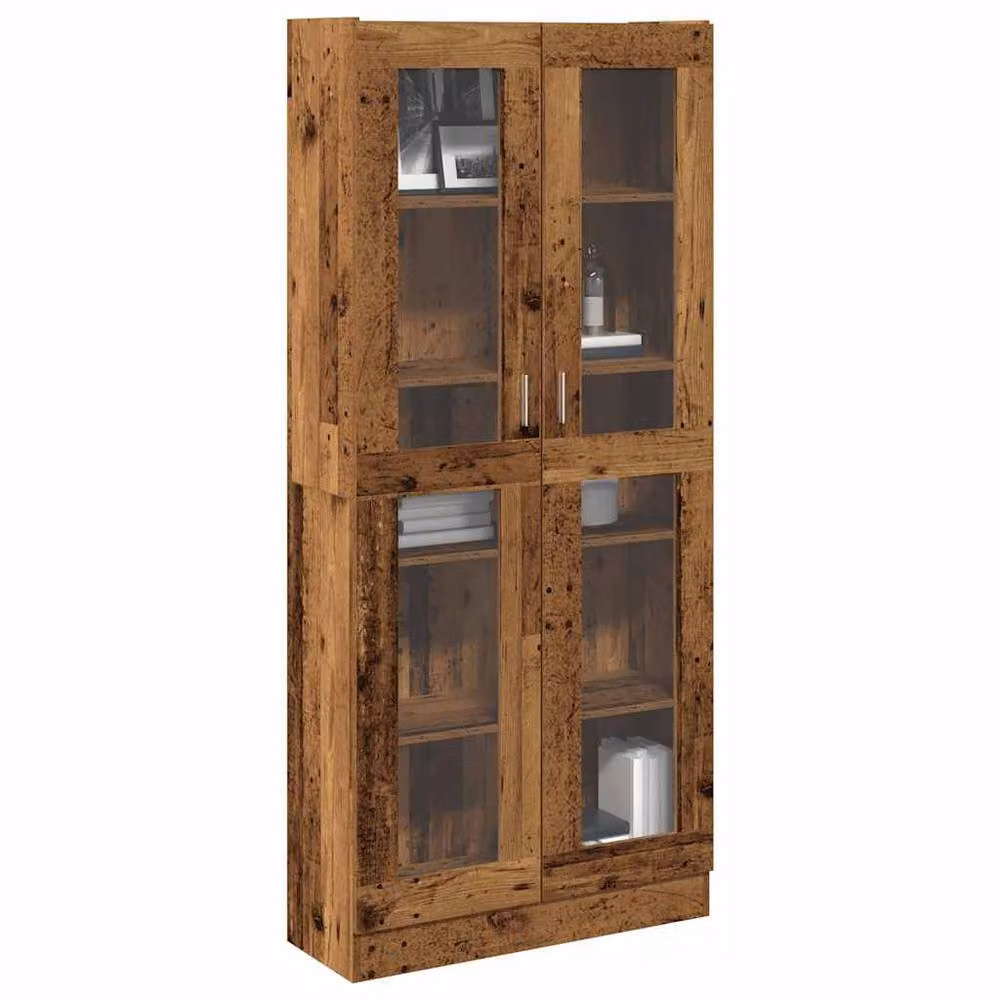 Berkfield Home Old Wood Highboard in Brown, W/D/H: 82.5 x 30.5 x 185 cm – 2